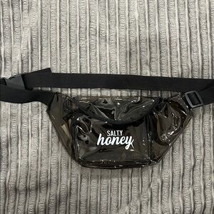 Clear black fanny pack